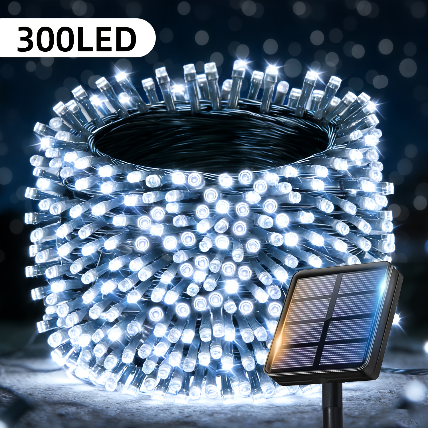 TEMU 100/200/300 Led Decorative Fairy String Lights, 40.3ft/73.1ft/105.9ft Christmas Fairy Lights, 12 Lighting , Warm/white/colorful Are Available,