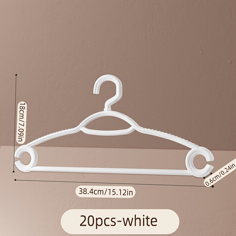 20pcs Of Anti-slip Hangers - Compact, Sturdy, Design, No Marks Left - Versatile For Organizing Bedrooms And Closets