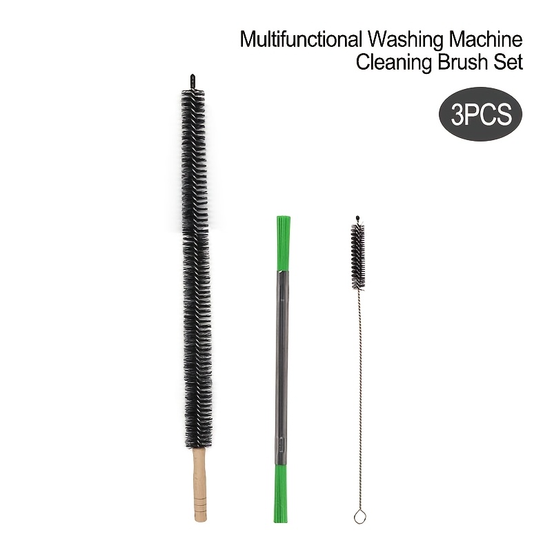 TEMU 3pcs Washing Machine Cleaning Brush Set: Brushes And Handheld Scrubbers Ideal For Bathroom And Kitchen Environments Removes Dust And From The Of