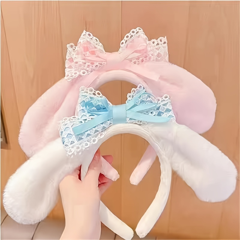 

Lovely Bowknot Plush Animal Ears Decorative Head Band Cute Hair Hoop For Women And Daily Use Daily Wear