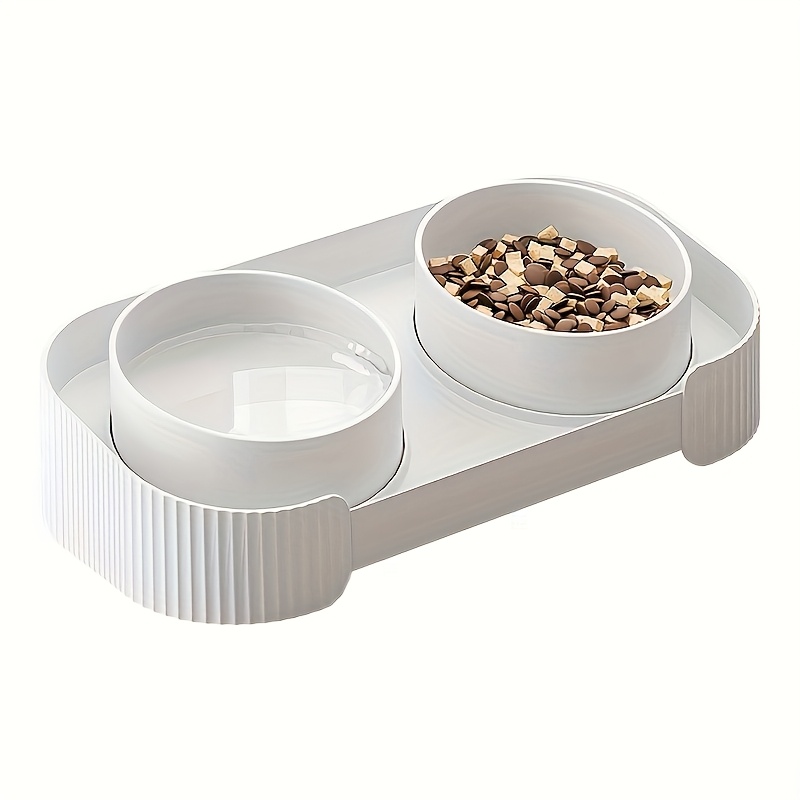 pet bowl cat and dog food double bowl feeding water ceramic bowl anti tip neck cat and dog bowl Product details 3