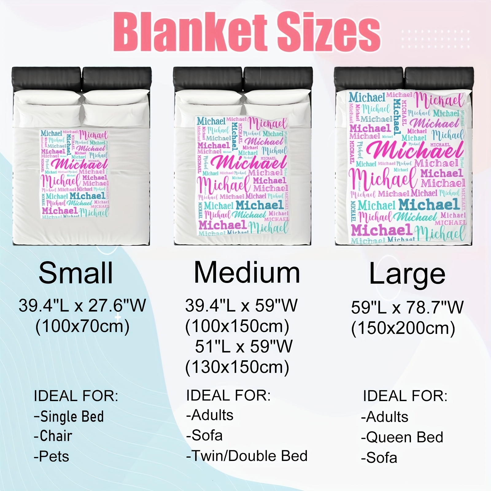   personalized   blanket polyester   flannel knit fabric digital printing mixed color   details 1