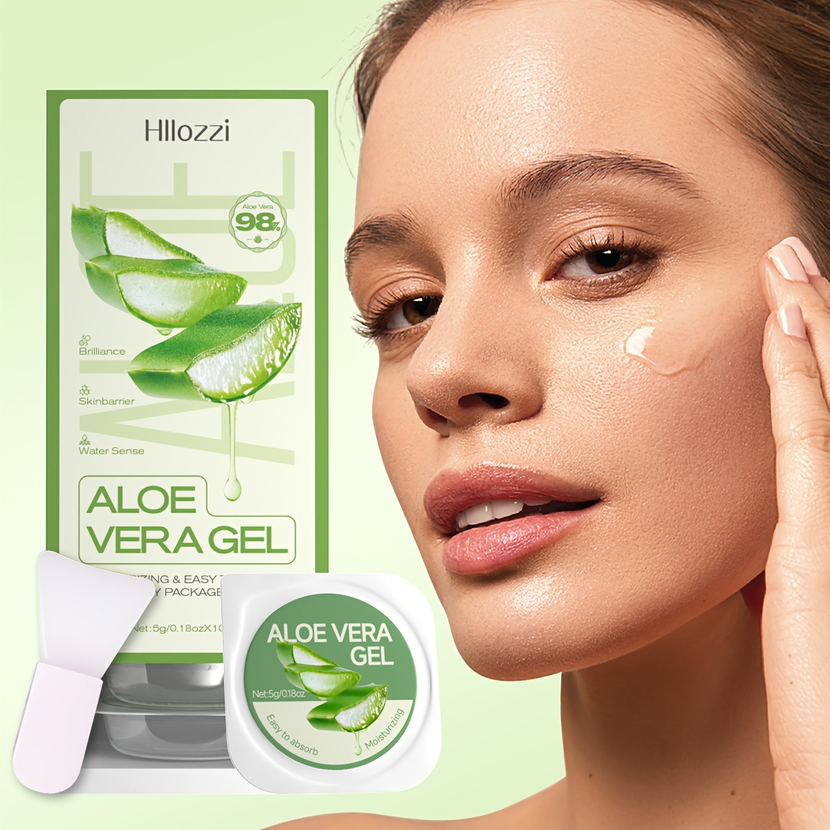 Aloe Vera Gel Jelly Mask for Face and Body, 98% * Vera Gel, Made * 12 Hours  of Harvesting, Great for Skin, Scalp and Hair Moisturizing * Care.