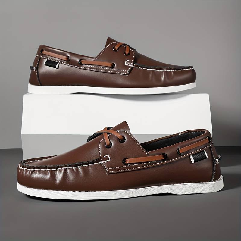 Chaussures Bateau En Daim Pour Homme - Semelle Légère, Style Décontracté Pour L'été Et Le Yachting