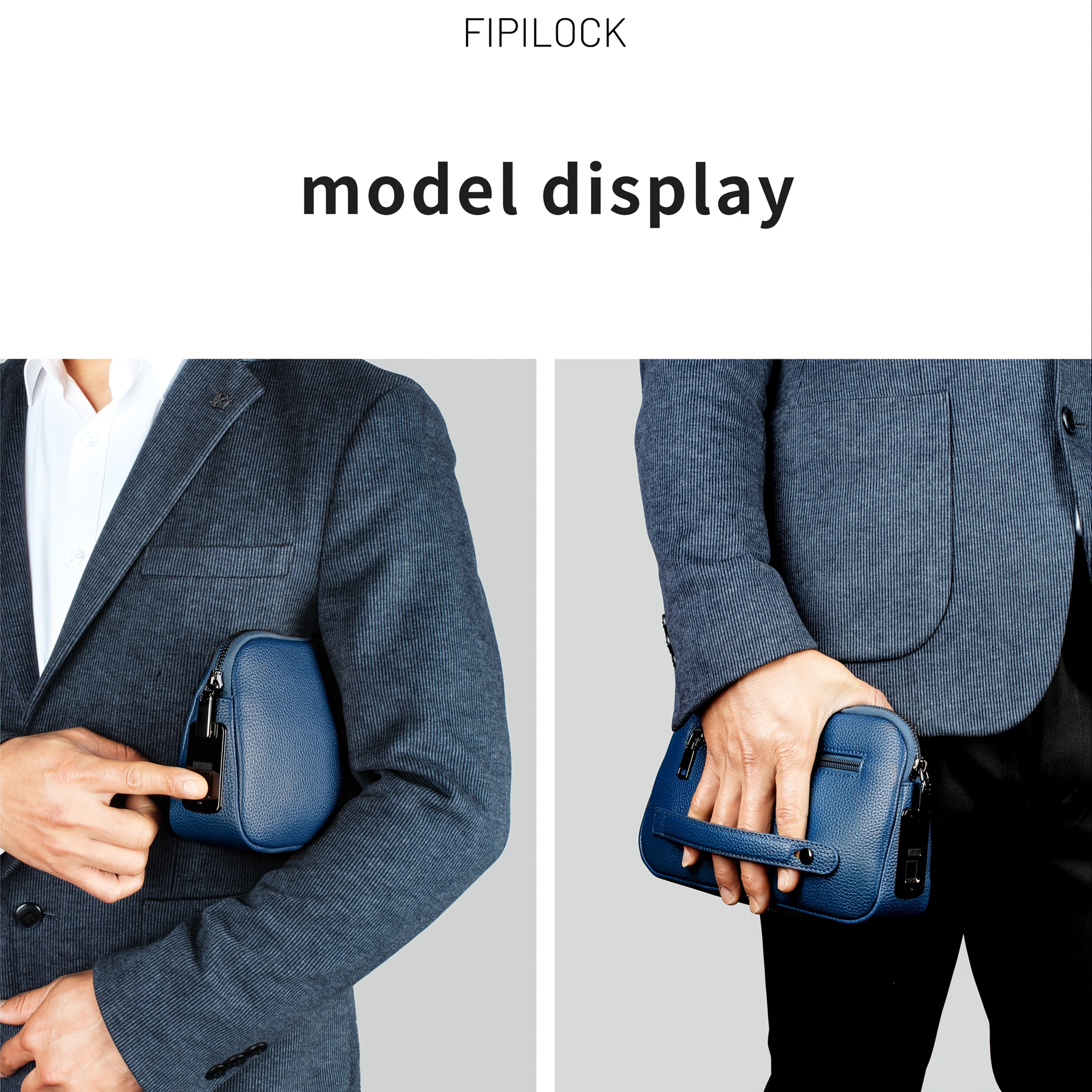 Unisex Smart Fingerprint Lock Makeup Travel Bag - USB Rechargeable Anti-Theft Handbag with Gift Box, Multiple Colors, Synthetic for Daily Commute & Travel, Secure Travel Bag, Sleek Design, Durable Zipper Closure