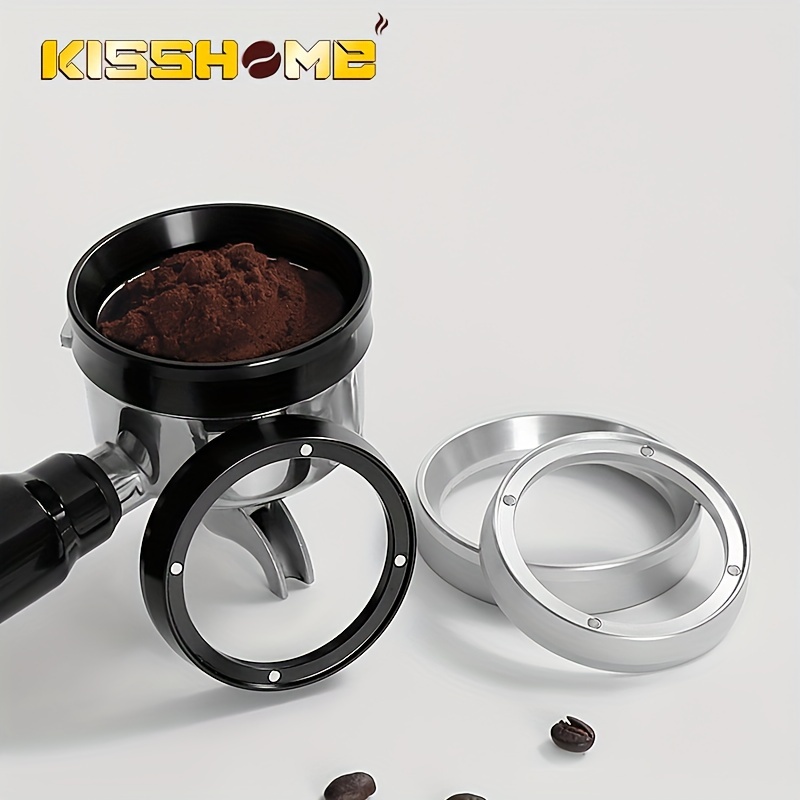 

1pc Coffee Ring Magnetic Aluminum Alloy Funnel Prevent Flying Powder 51mm 53mm 58mm For E61 Portafilter Barista Tools Espresso Maker Accessories Cafe Goods