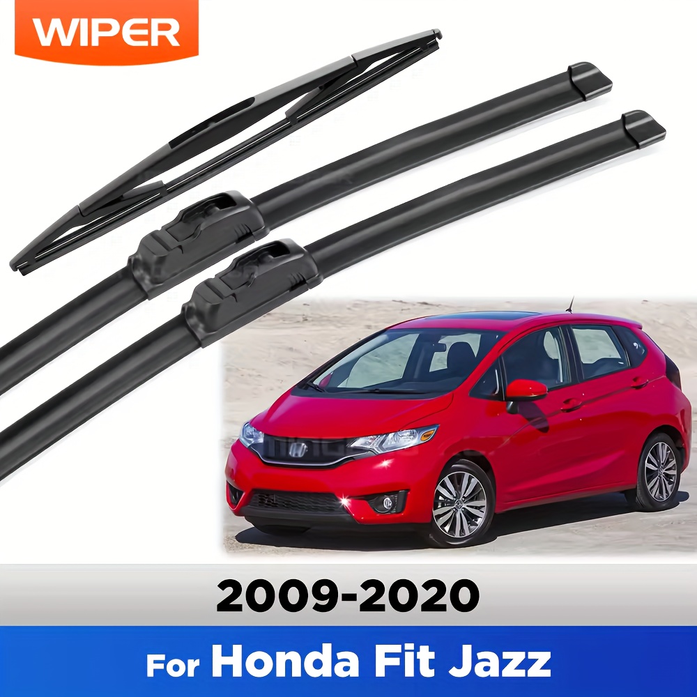 TEMU Lhd Car Windshield Wiper Front And Rear Wiper Blades Set Kit For Fit Jazz Mk2 Mk3 2009 2010 2011 2012 2013 2014 2015 2016 2017 2018 2019 2020