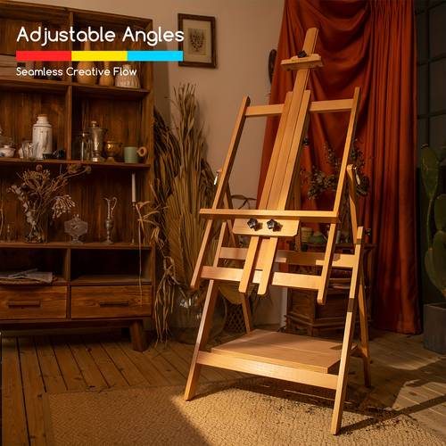 large easel accommodates canvases up to adjustable for studio painting made of solid with an h frame suitable for displaying art for watercolor acrylic and oil painting