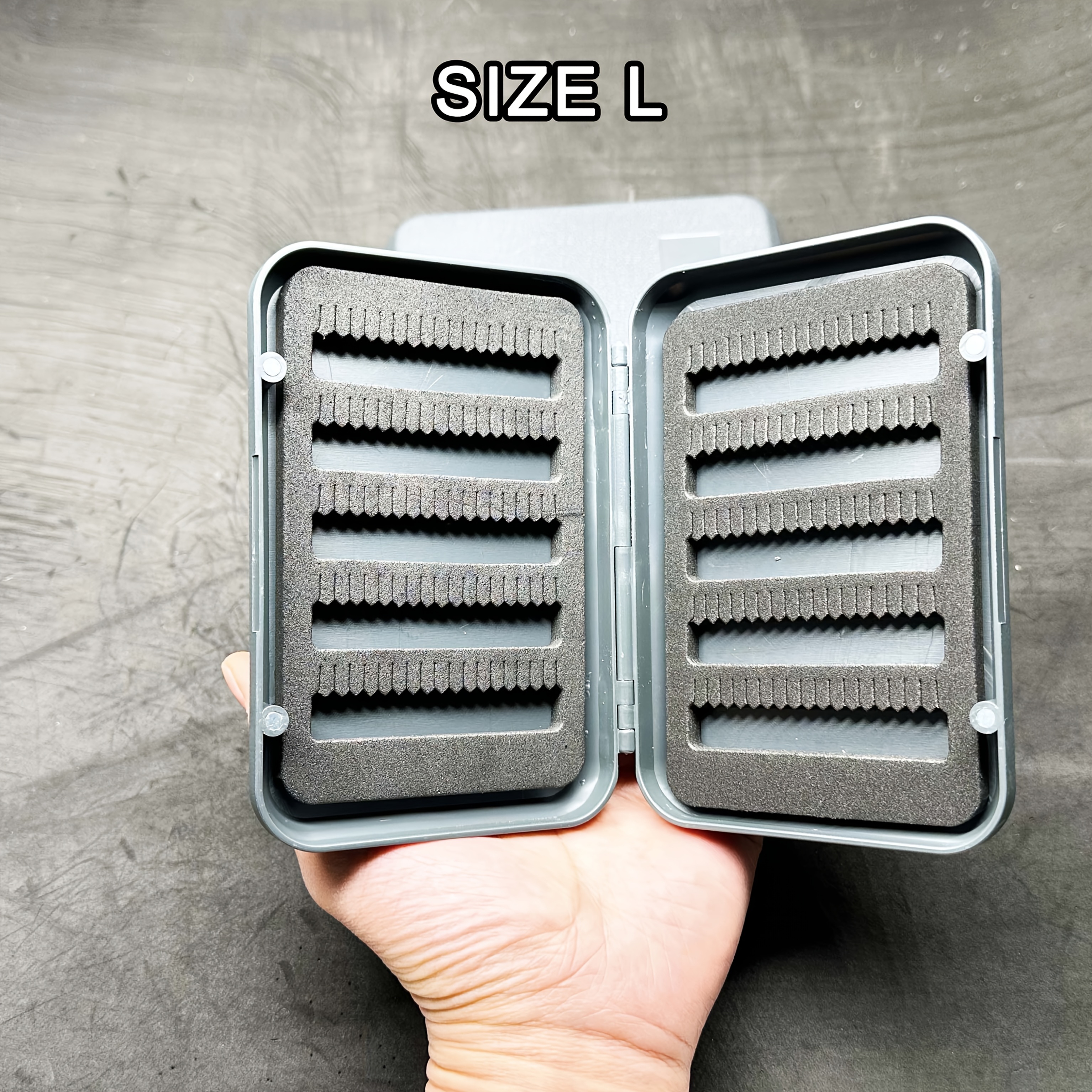 Fly Fishing Box Black Tackle Lure Bait Fish Hook Box Abs Plastic Portable Flies Organizer Box Fishing Accessory Tool Storage Box For Fishing Goods