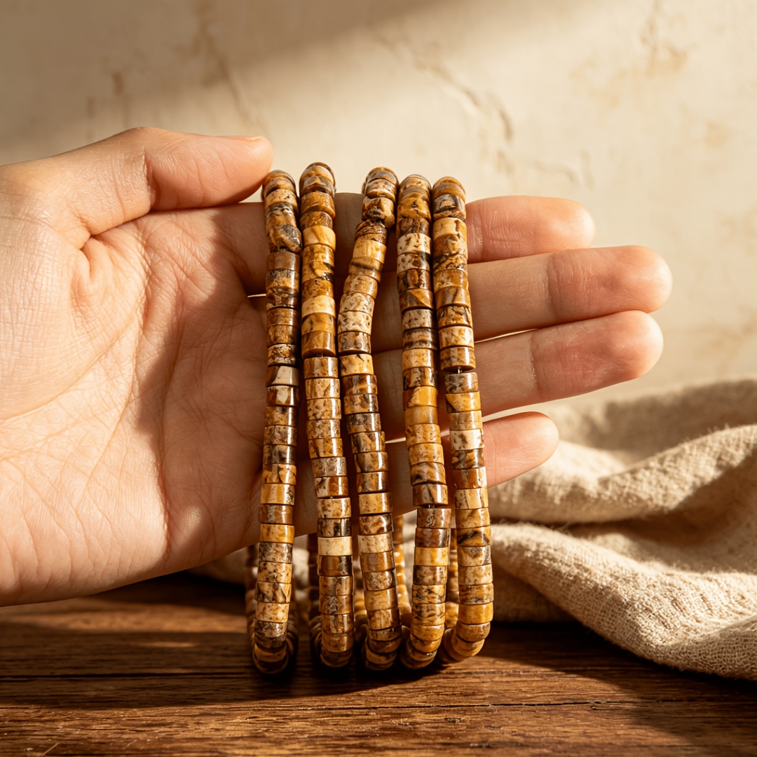 Natural Stone Spacer Beads, 4x2mm for Jewelry Making