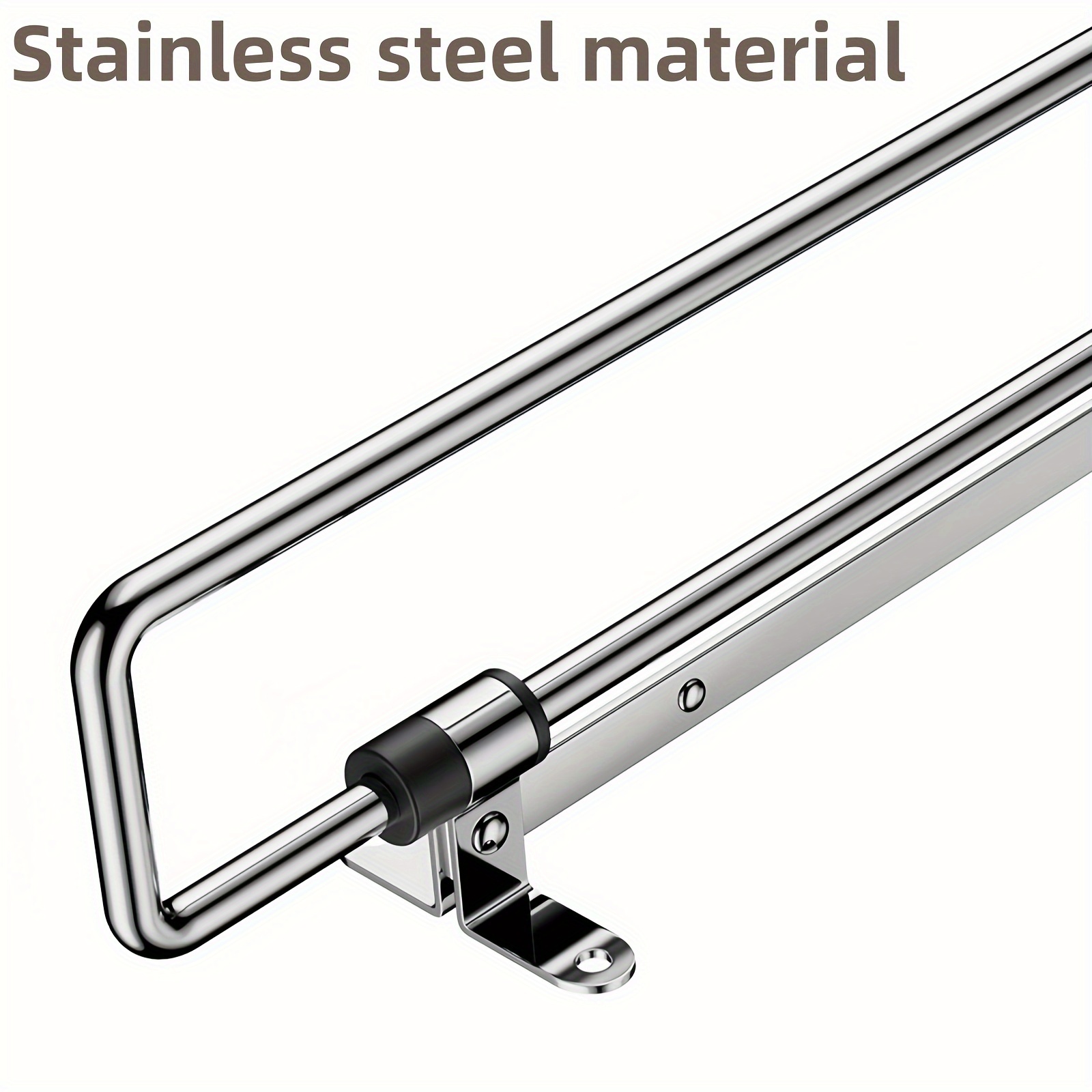 1 шт. регулируемый стальной стержень для шкафа, выдвижной вешалка для брюк, шарфов, одежды, обуви, шляп, органайзер для металлического шкафа, полка, детали 5