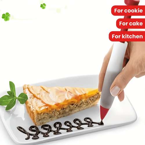 2-Pack Silicone Writing Pens For Cake & Cookie Decor – DIY Food Safe Mold, Easy-Grip, Reusable