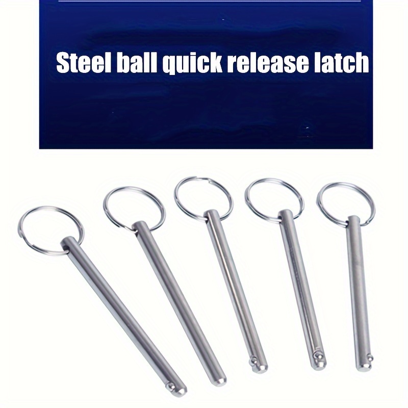 

2pcs High-durability Carbon Steel Quick Release Pins With Rings - Safety & For Gym Equipment, Ships & More | Spring-, Slotted Design