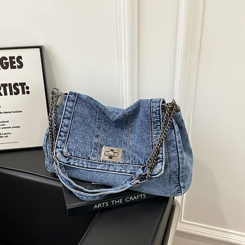 denim shoulder bag sold on Temu United States