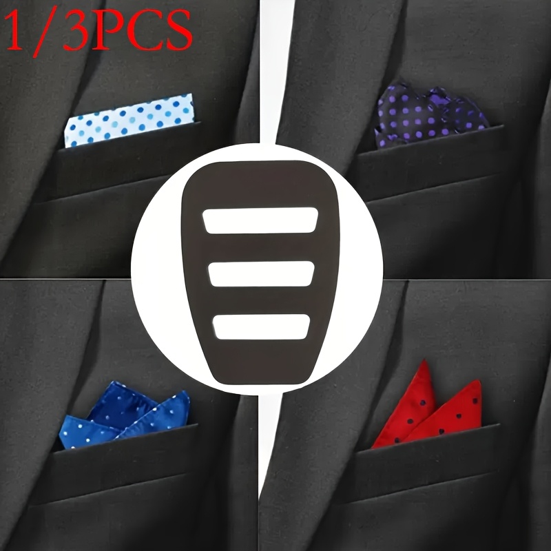 

1/3pcs Men' Square Set, Polyester & Nylon , Non-woven Fabric, Hand Washable, With Suit & Tuxedo Accessory For Valentine's, Father's Day, Christmas