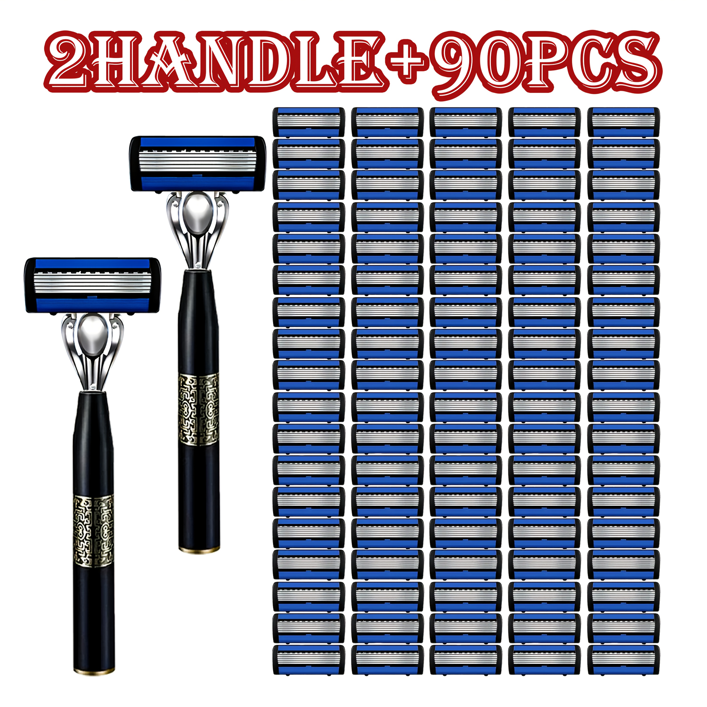 

Set Of 90 Blades + 2 Handles, -pc 6- , Suitable 's Shaving, 's Removal