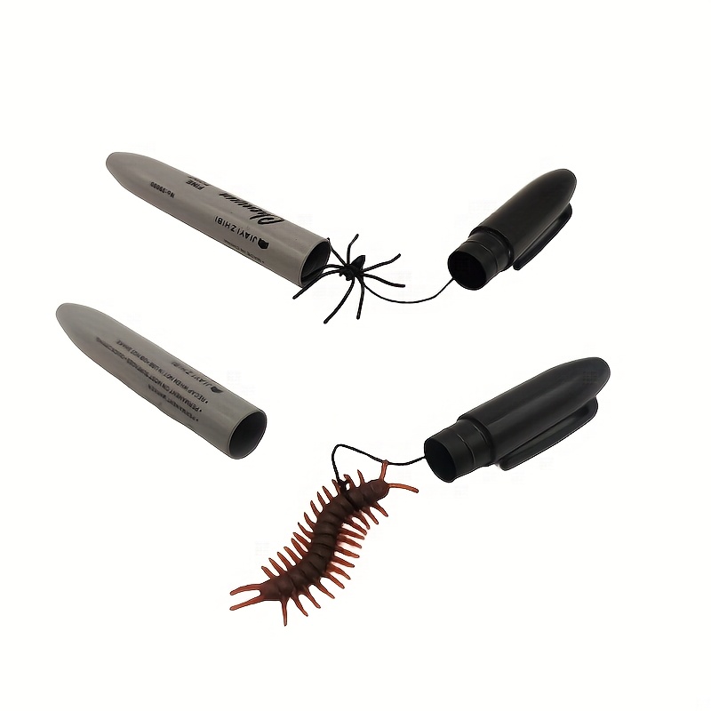 Image of 2pcs Spider And Centipede Markers Disguised As Markers, And Out, Suitable For Family Gatherings, Office Pranks, Halloween, Birthday Gifts