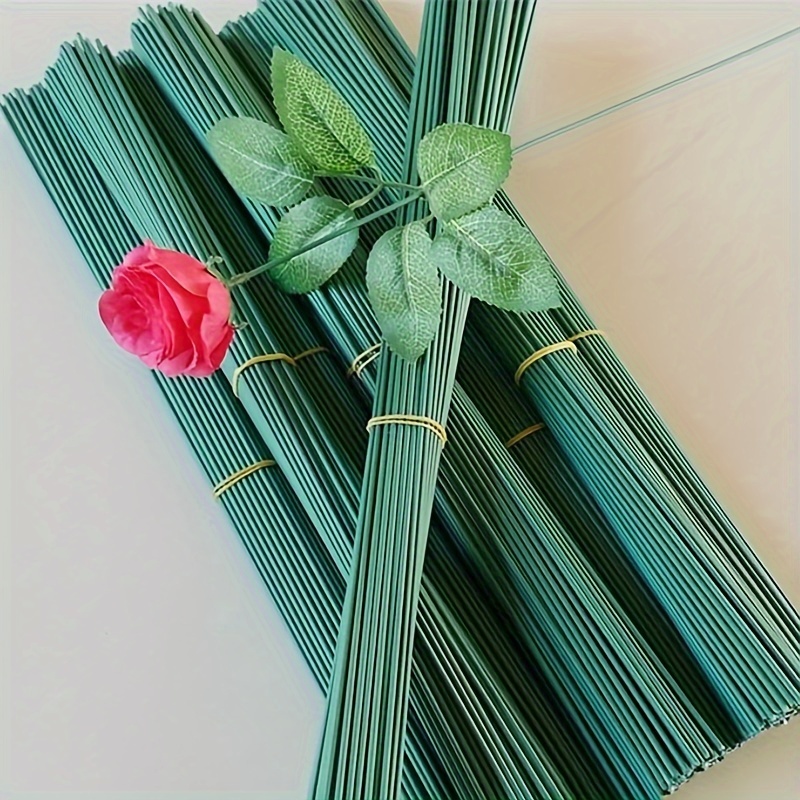 

customizable Blooms" 100pcs Handcrafted Artificial Flower Stems With Iron Wire - Diy Craft & Home Decor Accessories