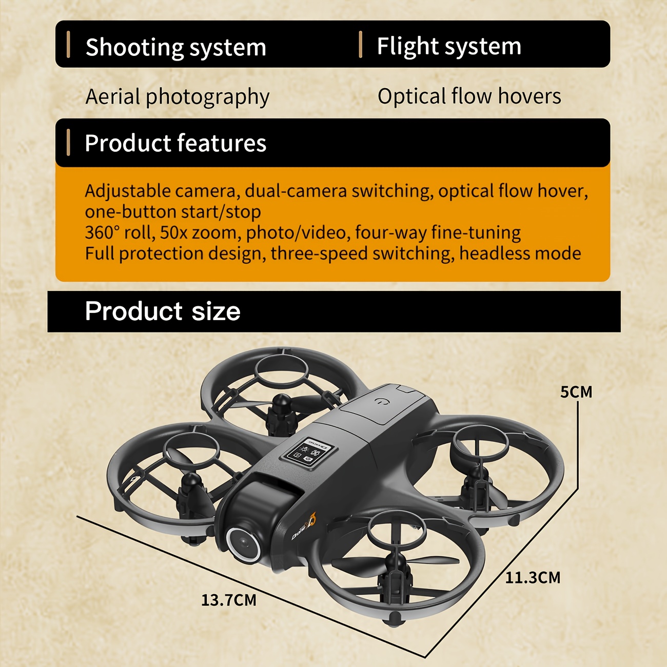 Mini Foldable RC Drone with Dual Cameras and Screen Remote, 360° Protection, Optical Flow Hover, 3 Speeds, Long Battery Life, Easy for Begin
