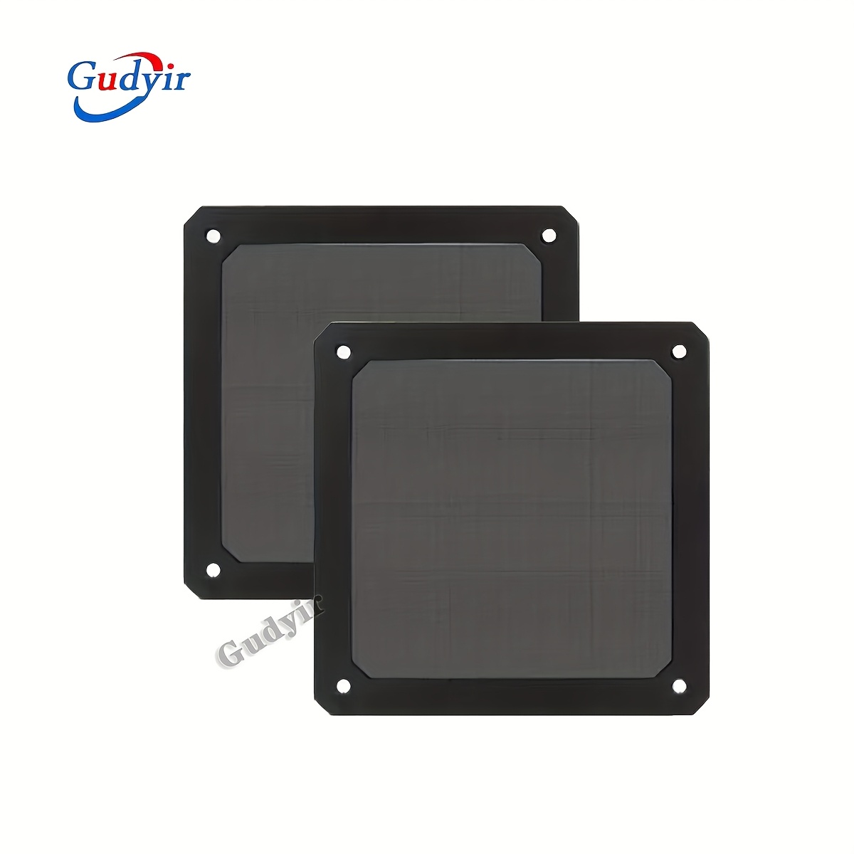 Image of Set Of 2 Magnetic Dust Filters For 120mm Pc Fans, Designed To Keep Your Computer Cool With Protective Mesh Covers Measuring 12cm X 12cm In Black