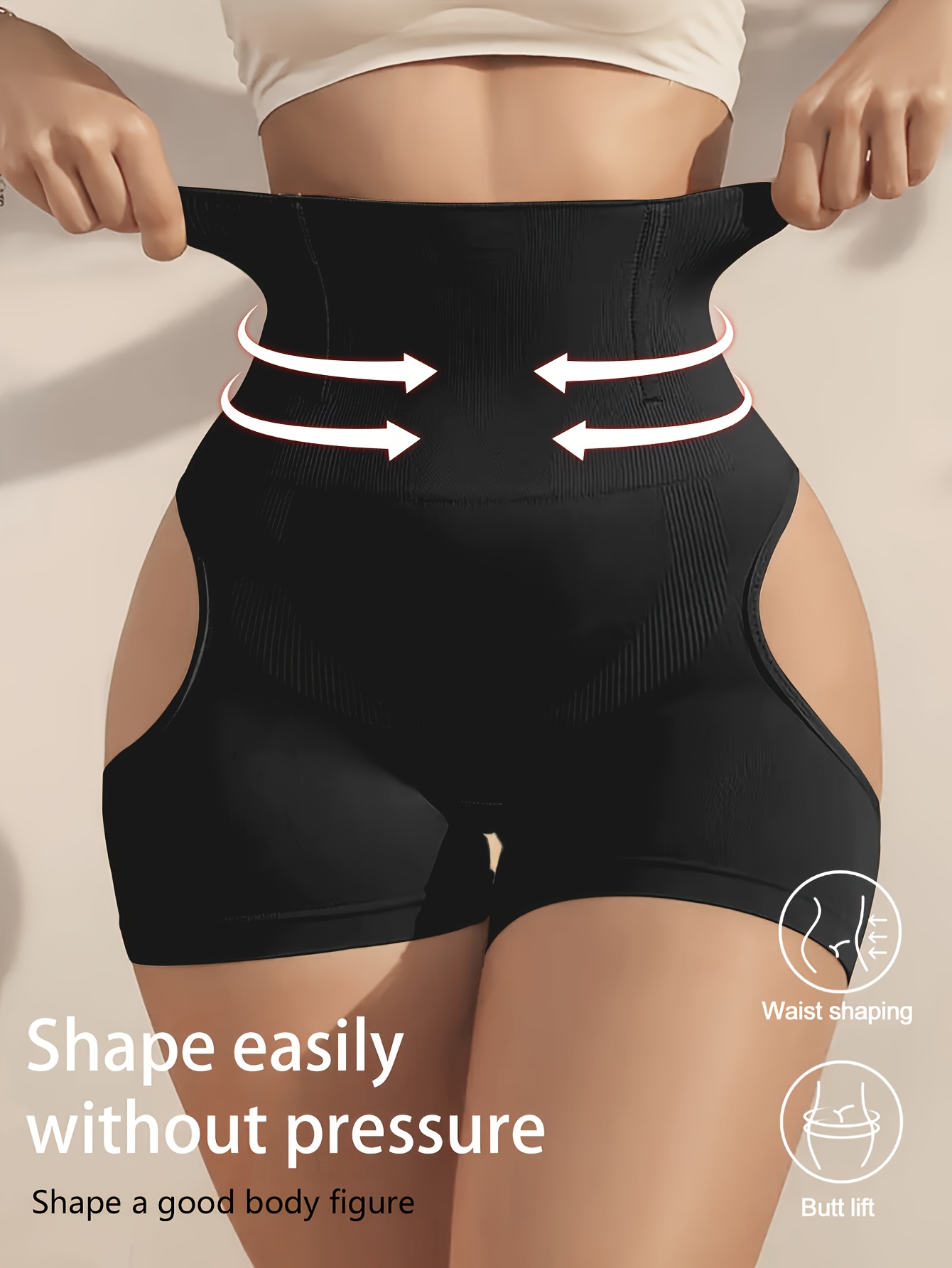 Ladies' High-Waisted Butt-Lifting And Tummy Control Pants, Revealing Cheeky Underwear for a Curvy Look, Shaping And Waist-Slimming Shorts, Sexy Leg-Shaping Leggings.