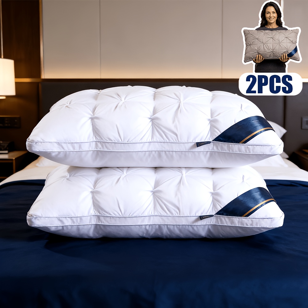   pillows 2pcs   pillows 5   queen king size bed pillows 19 x29 heavy duty 800g non   high core machine washable microfiber filling for deep sleep   use hotel bedding