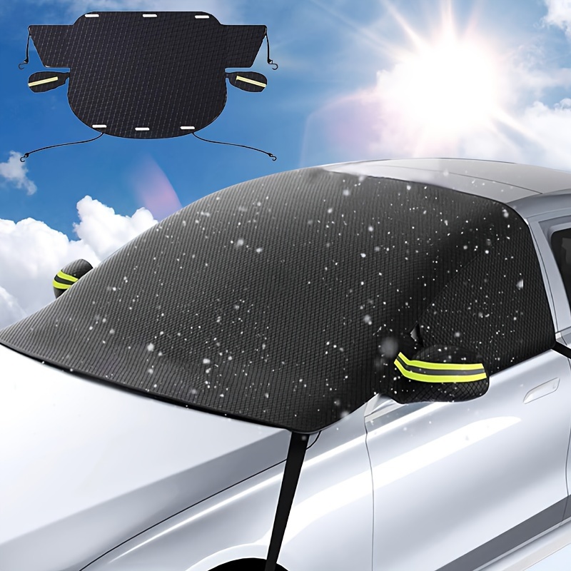 

Extra Large Windshield Snow Ice Cover With Side Mirror Covers, Protects Windshield And Wipers From Weatherproof, Rain, Sun, Frost, Vehicles, Cars Trucks And Suvs (102" X 59")