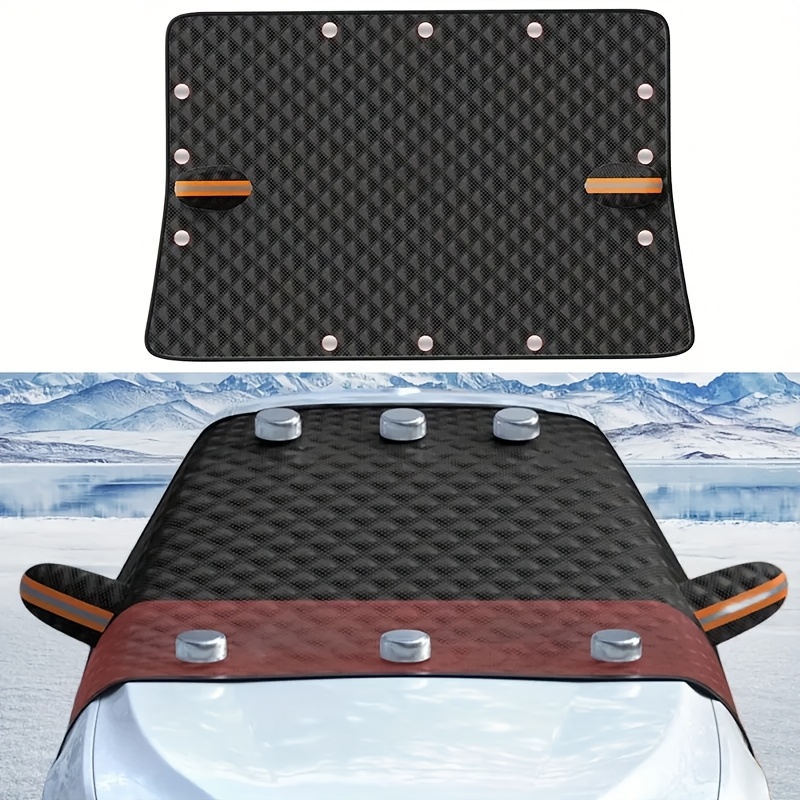 

Car Large Size Front Windshield Cover Magnetic Snow Sun Thickened Snow , Protective Car Cover With Magnetic , Universal Size, Winter Thickened Anti-frost Sun