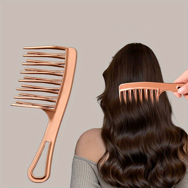 

1pc -tooth Detangling Comb For Curly & Long - Double- Styling , -static Plastic , Volumizing Dryer For Women