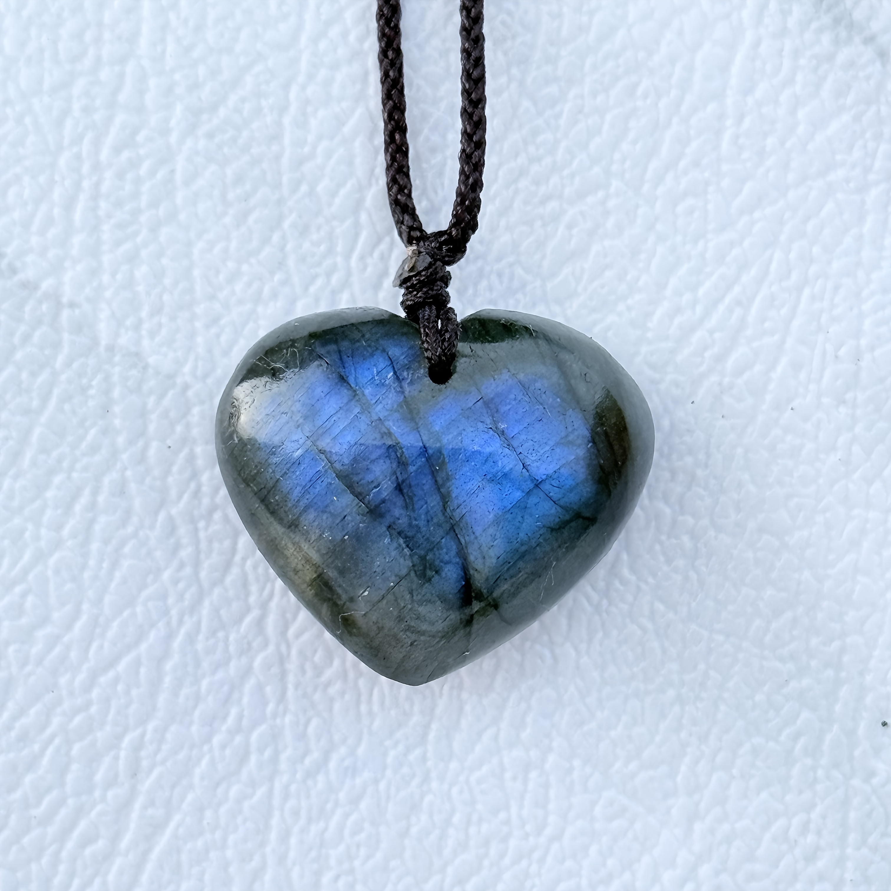 3pc Natural Labradorite Stone Pendant Necklace Set