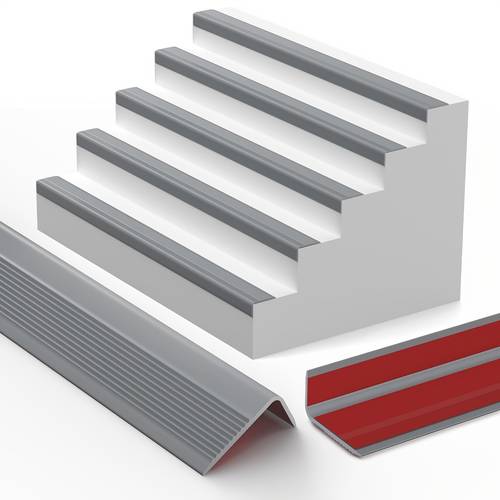 1 roll 20 feet self stair treads pvc anti slip step edge protectors for indoor and outdoor steps non slip and waterproof