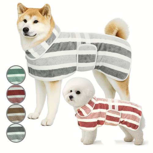 dog bathrobe drying coat super absorbent bath robe warm winter dog clothes for small middle and large dogs boy girl xmas dog sweater fuzzy pet outfit doggy pullover jumper