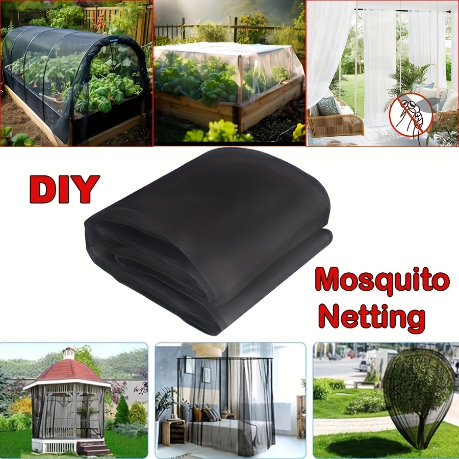 

Diy Outdoor Camping Mosquito Net - 10x13ft Heavy-duty Garden Mesh Barrier, Black, Patios, & Gardens, Protects Against Insects & Pests