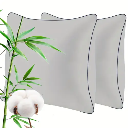hypoallergenic bamboo virgin fiber pillow inserts cooling soft breathable machine washable for couch sofa bed patio indoor outdoor decor