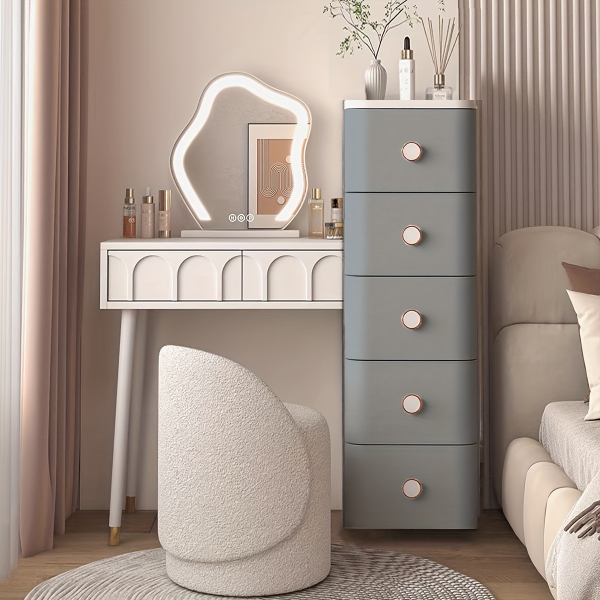 Zero-Footprint Ultra-Deep Bath Cabinet with Storage Drawers