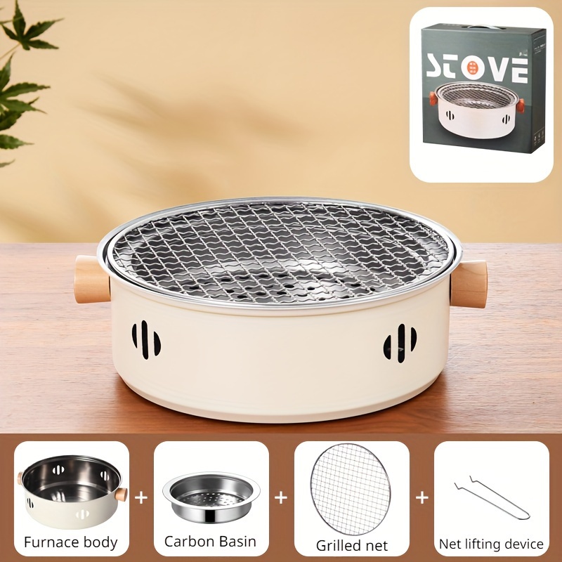 smokeless charcoal grill portable outdoor bbq tea cooking stove   camping picnics details 6
