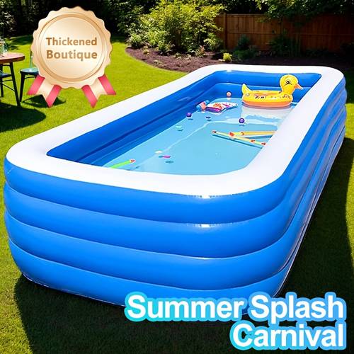super large outdoor swimming pool 125 2inch 4 layers pvc inflatable and green and orange for summer parties holidays above ground leisure backyard