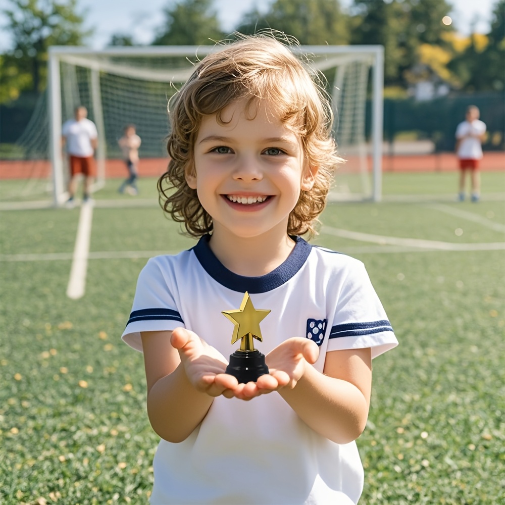 18pcs Mini Golden Star Trophies - Perfect for Halloween Party Favors, Goodie Bags, Awards And Sports CompetitionsOpen in new tab.