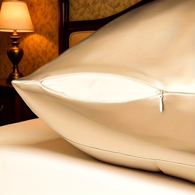 2-Piece Satin Pillowcase Set for Skin and Hair, Soft Breathable Smooth Cooling Pillow Covers for Sleeping