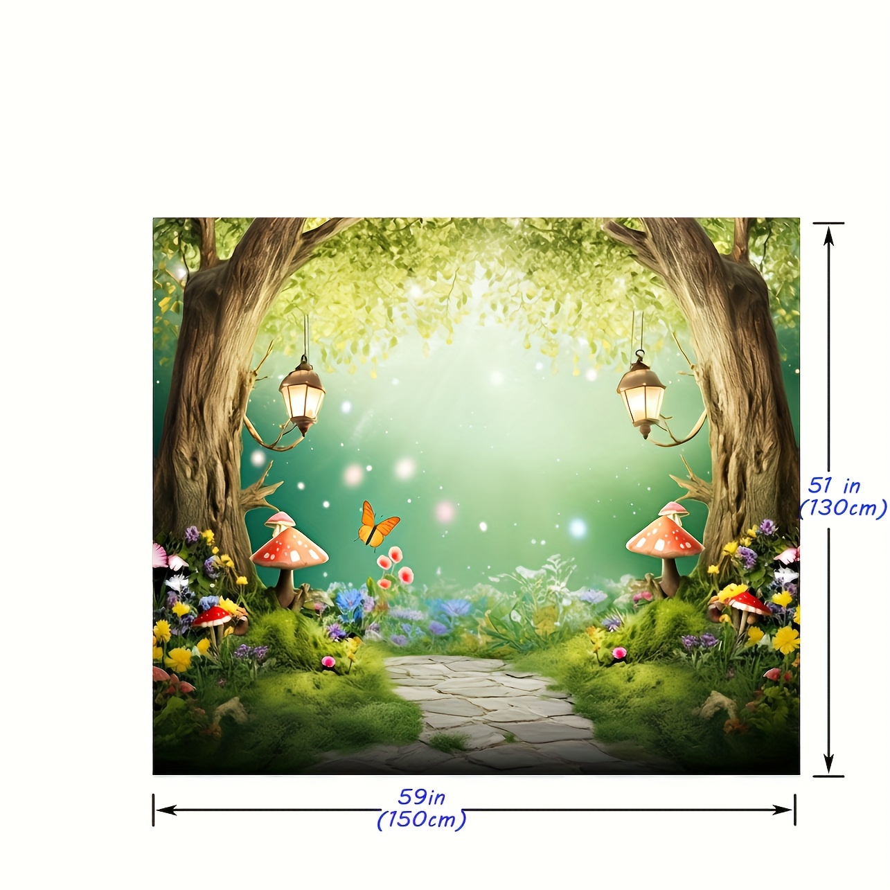 Fairy Magic Garden Backdrop Polyester Fabric Wonderland - Temu