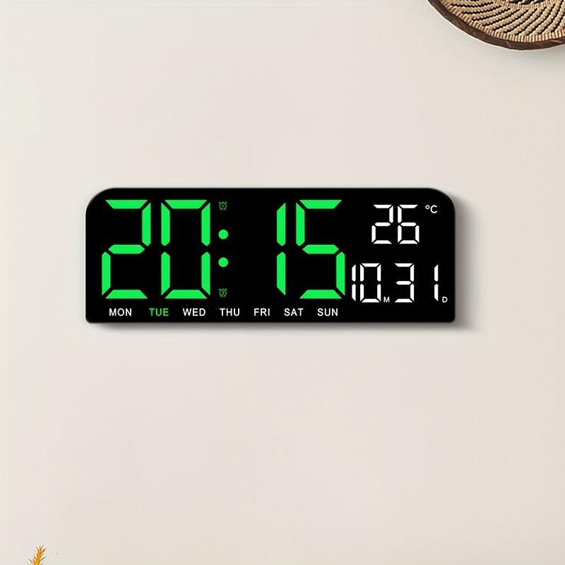 Led Uhr (weiß) Temperatur + Wecker +Uhrzeit