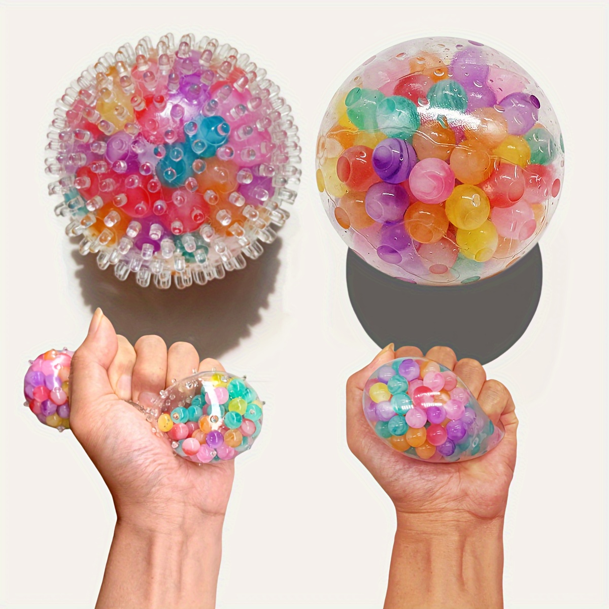 

2-piece Squishy Squeeze Balls - Soothing Toys For All Ages, Ideal For Party Favors, Birthday Gifts & Goodie Bags