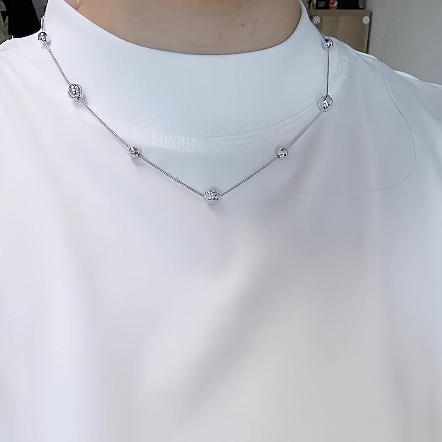 Women's Three-dimensional Woven Ball Snake Chain Necklace