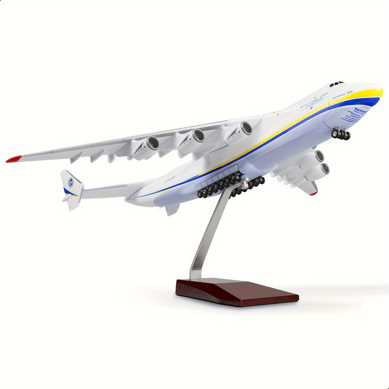 TEMU Nuotie An-225 Mriya 1:200 Scale Model Aircraft Kit 17.3 Inch Metal Die-cast Transport Plane Model With Display Stand Adult Airplane Model Kits