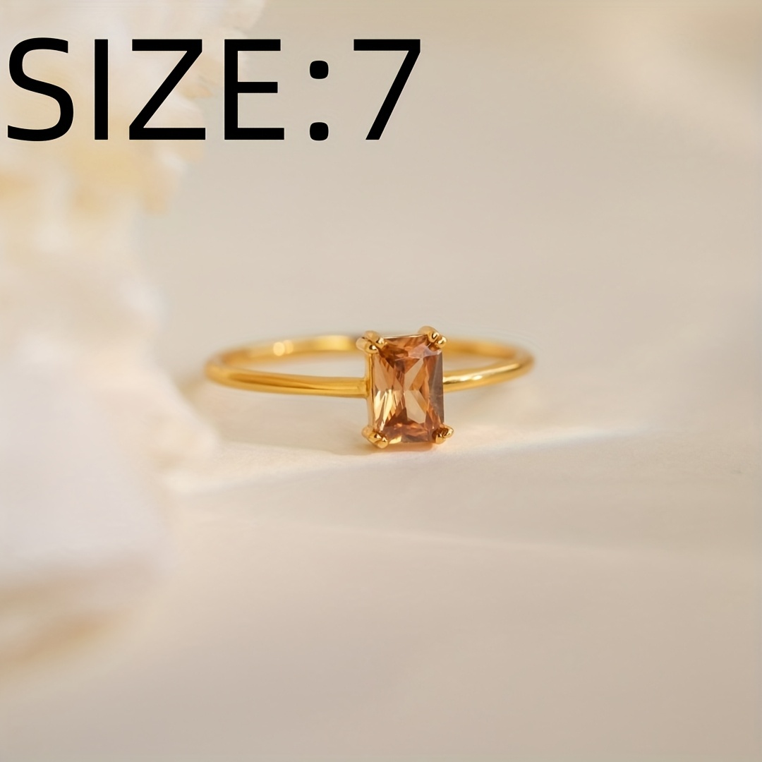Copper Ring with Pink CZ Minimalist for Men and Women