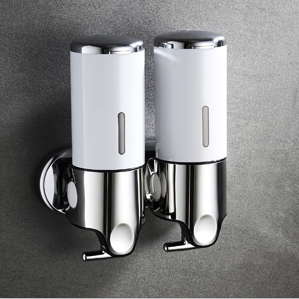 TEMU Chamber Wall Mounted Bathroom Shower Pump Dispenser Organizer Holds Shampoo Soap Conditioner Shower Gel For Bathroom Kitchen Hotel