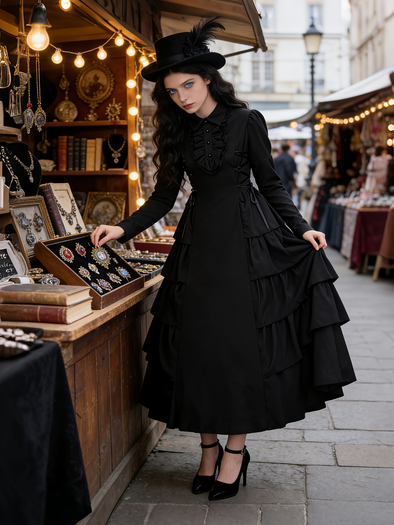 black strapless midi dress COCO BLACK HYBRID MIDI DRESS – DISSH main image 0