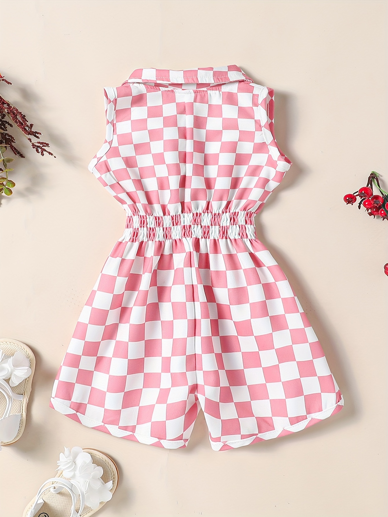 Sleeveless bodysuit- Cherry pattern