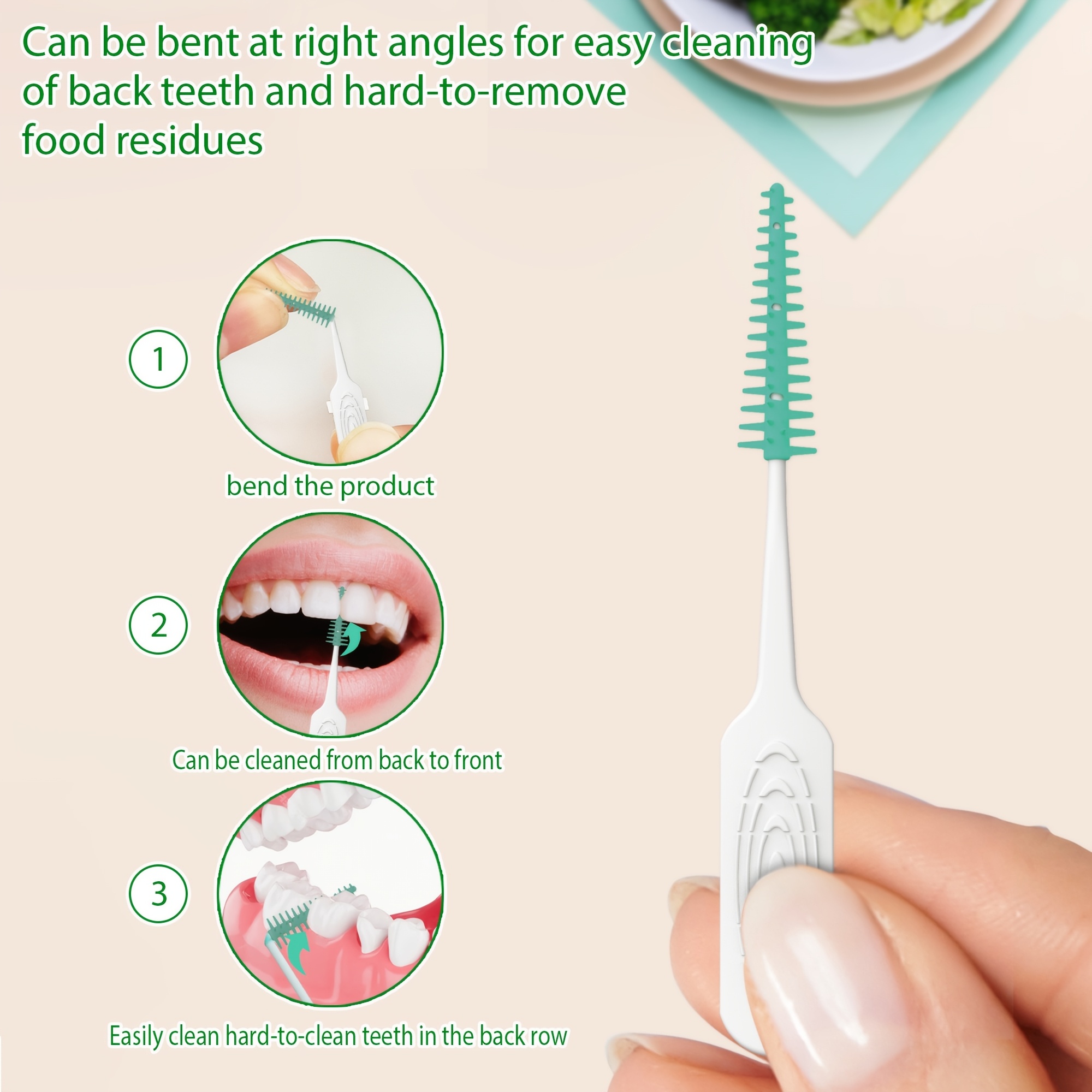 Wide Mint-Flavored Dental Picks, 100pcs