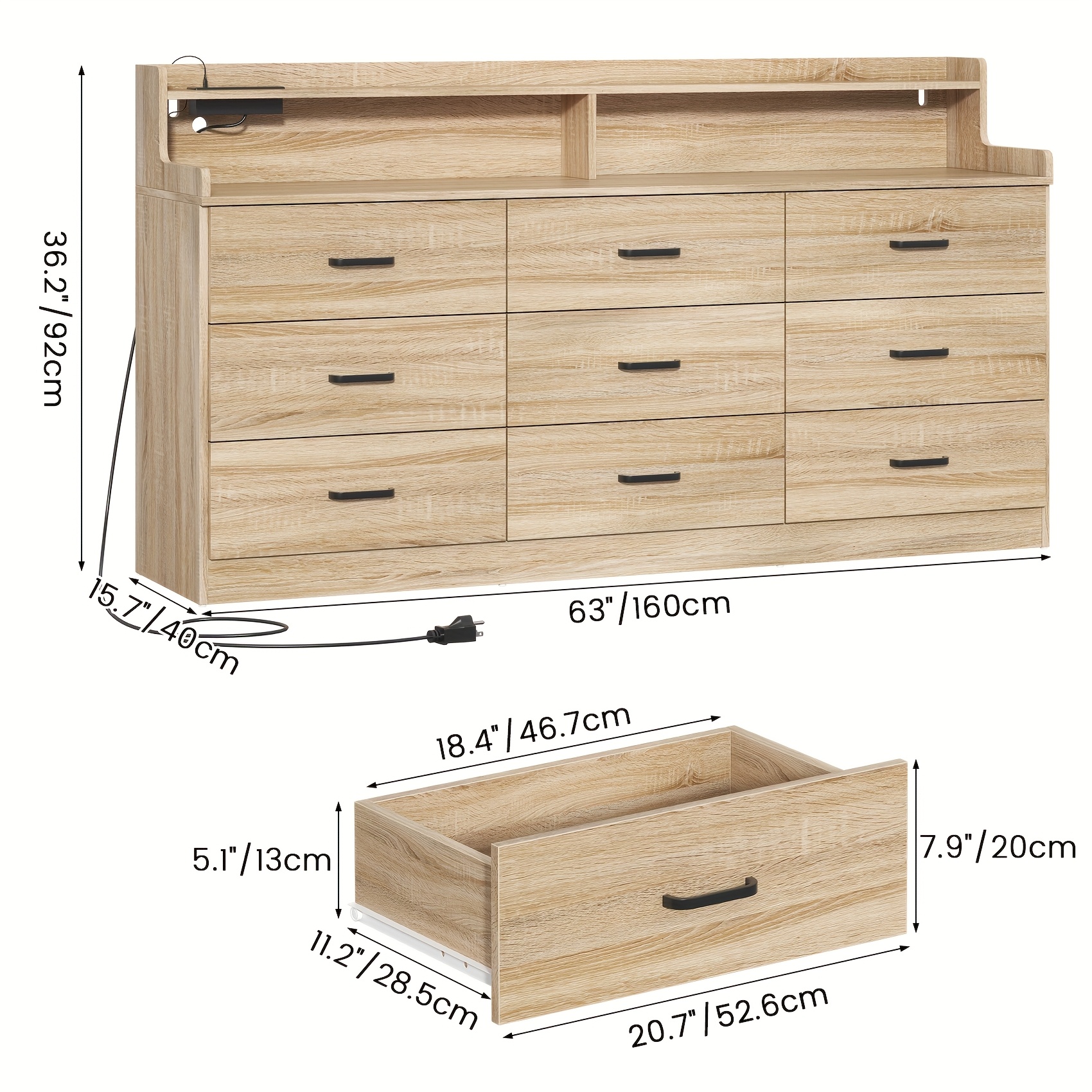 bedroom 6 9 drawer dresser 47 63 inch wide dresser tv stand - Temu